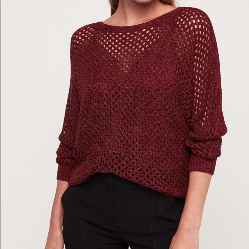 🔴Express open stitch dolman sweater. Size XS